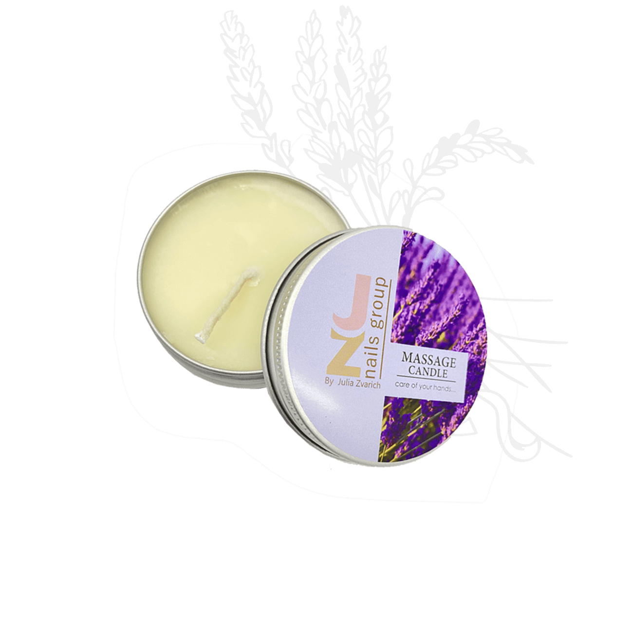 CANDELE DA MASSAGGIO (OLIO DI CACAO E LAVANDA)
