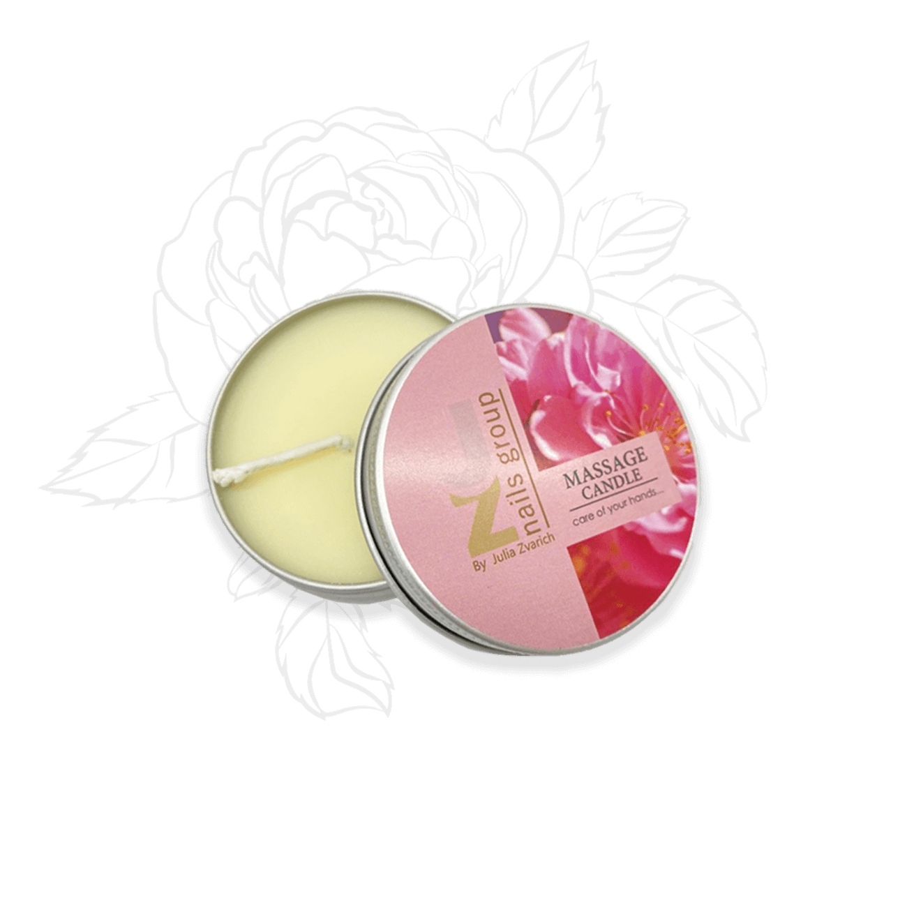 CANDELE DA MASSAGGIO (OLIO DI CACAO E ROSA TEA)