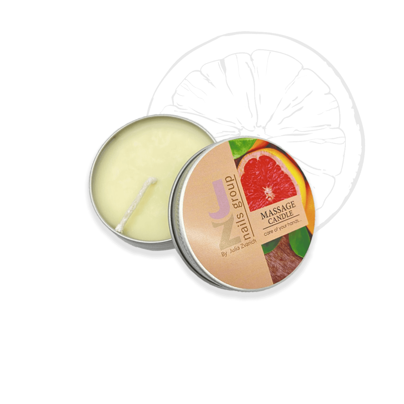 CANDELE DA MASSAGGIO (OLIO DI CACAO E POMPELMO