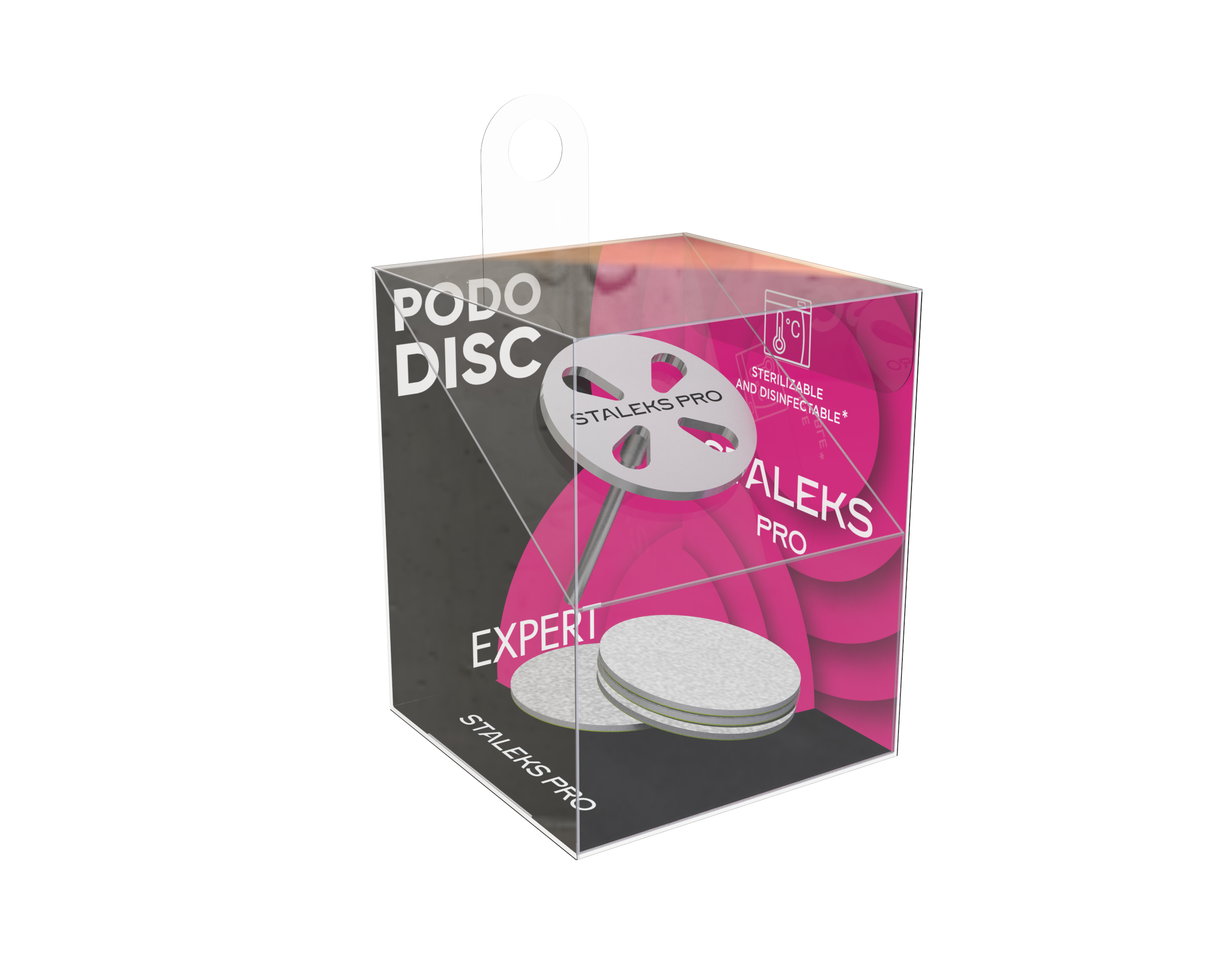 set base PODODISC per pedicure misura M (20 mm) con 5 pezzi lima monouso - Grana 180