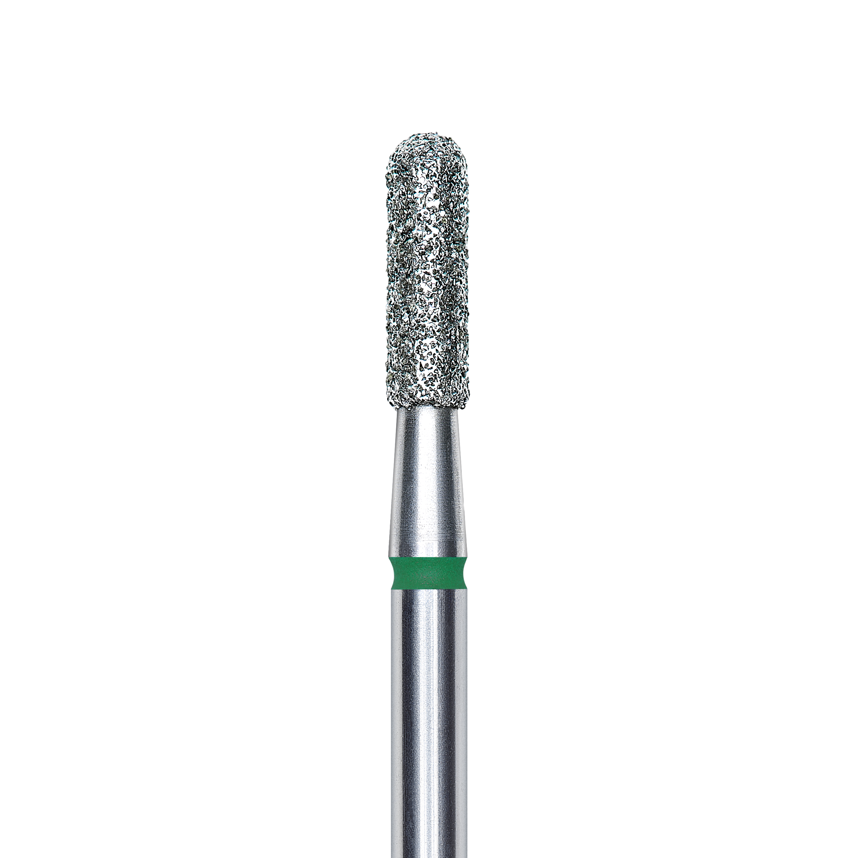 Punta Diamantata Cilindro Tondo, Verde, Diametro 2.3 Mm - Lunghezza Punta 8 Mm