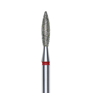 Punta Diamantata Fiamma, Rosso, Diametro 2.3 Mm - Lunghezza Punta 10 Mm