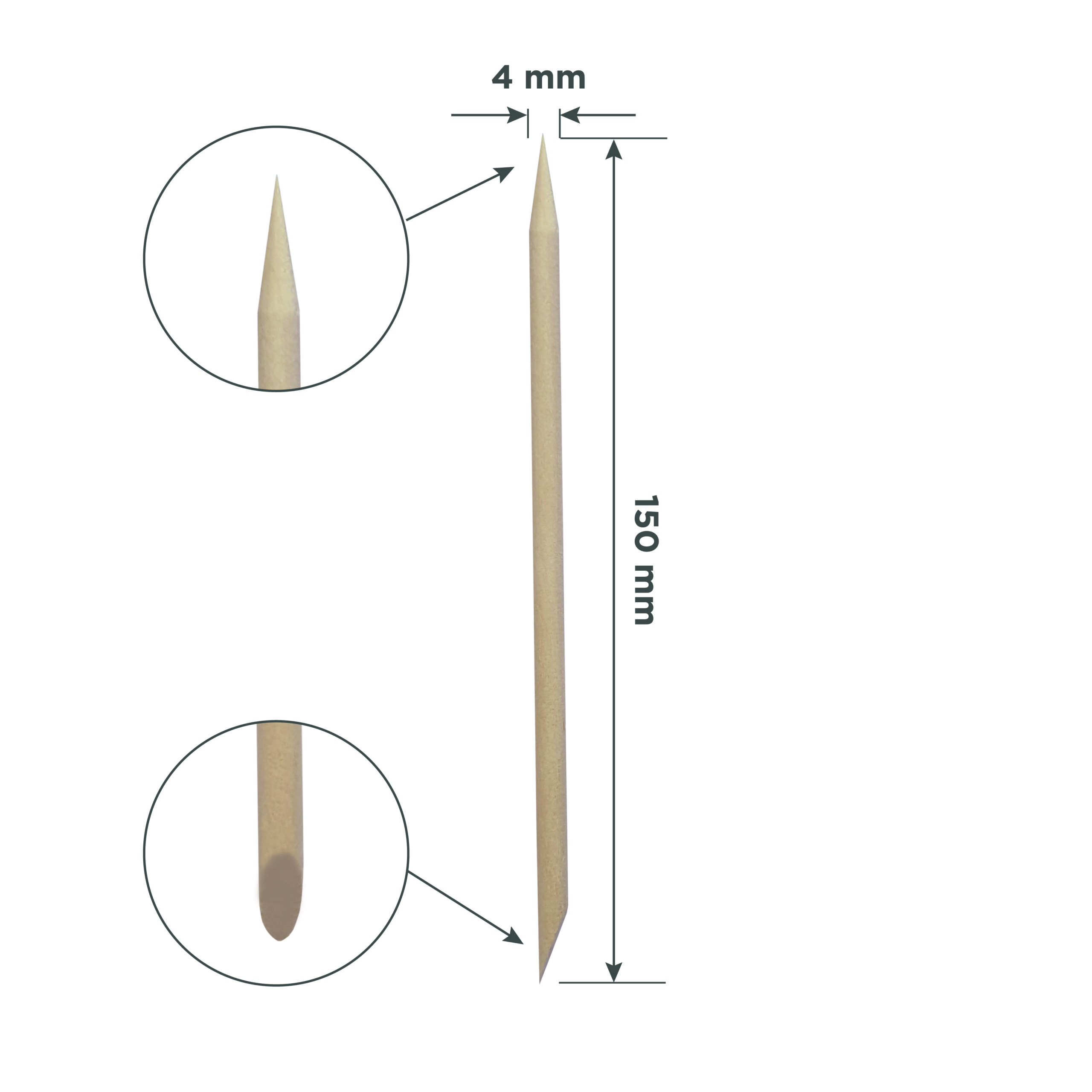 Bastoncino Arancione Per Manicure STALEKS PRO, In Legno 150 Mm - immagine 2